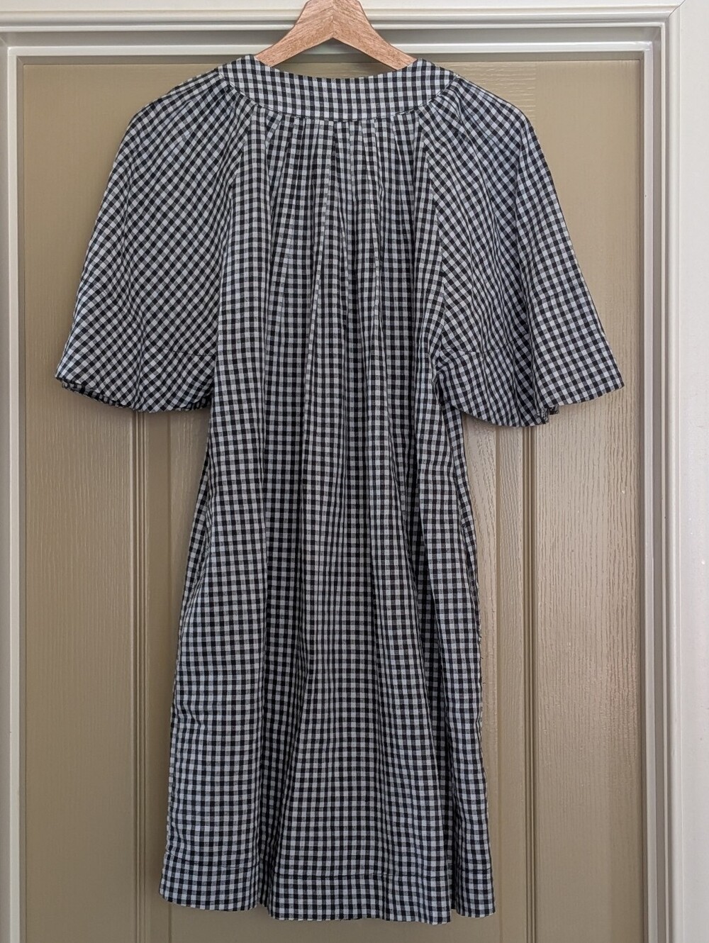 Tuckernuck Pomander Place Black Gingham Finley Flutter Sleeve Dress Small - Picture 4 of 10